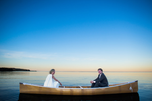 Canoe Wedding Photo