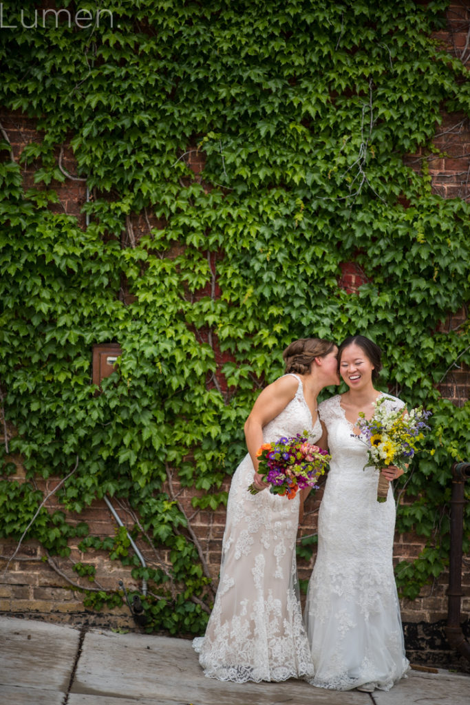 lumen, photography, adventurous, minneapolis, minnesota, minneapolis event center wedding photos, gay wedding, brides