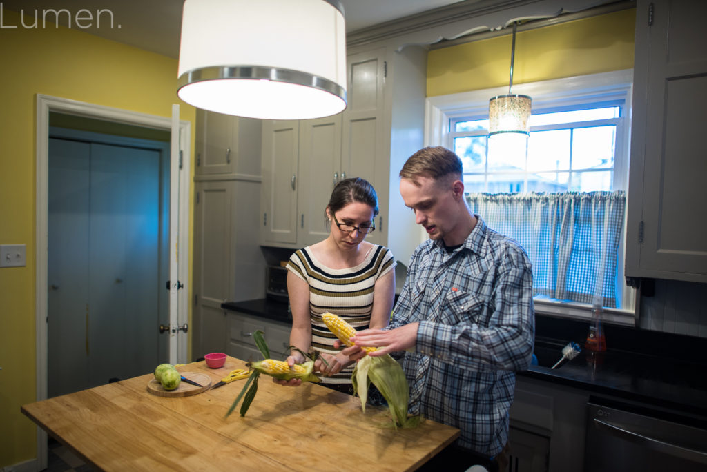 lumen photography, adventurous, minneapolis, minnesota, minnehaha falls engagement photos, cooking engagement session, 