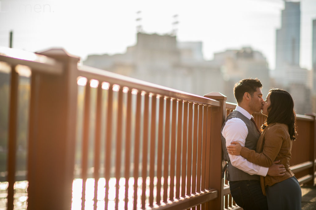 lumen photography, stone arch bridge engagement photos, minneapolis, minnesota, runyon, biking engagement photos, adventurous